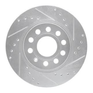 R1 Concepts EDZ-74032R Brake Rotor Drilled and Slotted Silver